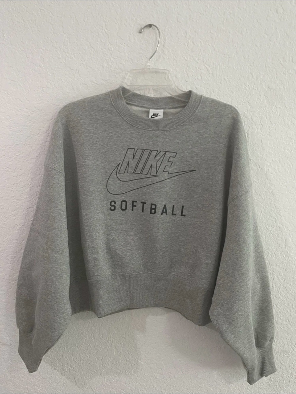 Nike Gray 'Softball' Crewneck Sweatshirt - Women's